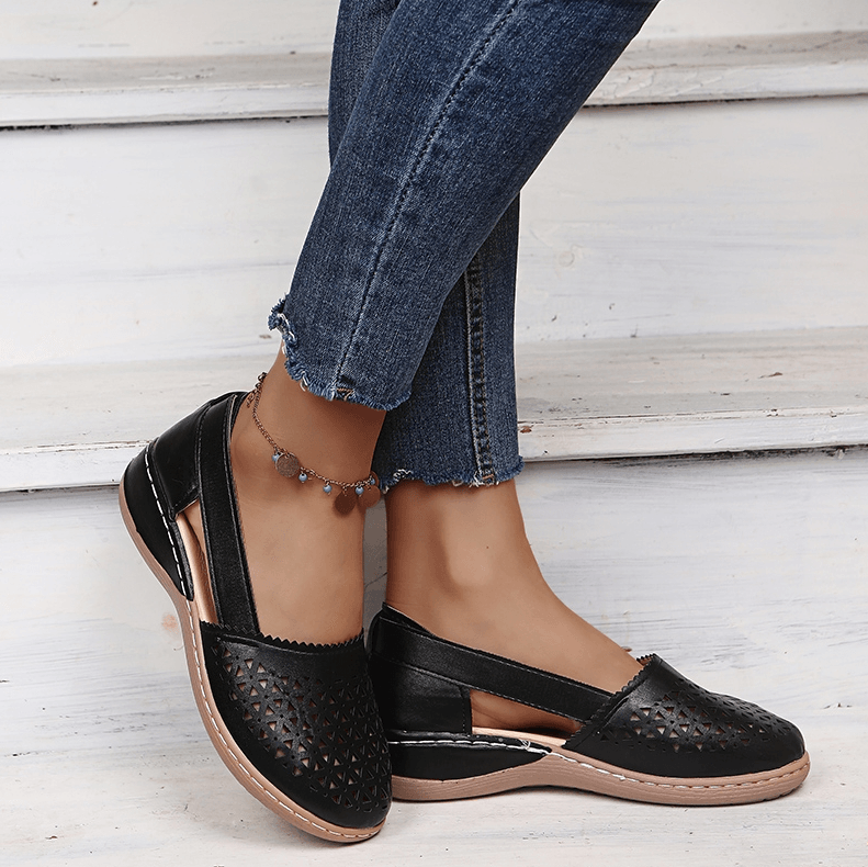 Sandales à bout rond fermées et ajourées - Stockmania