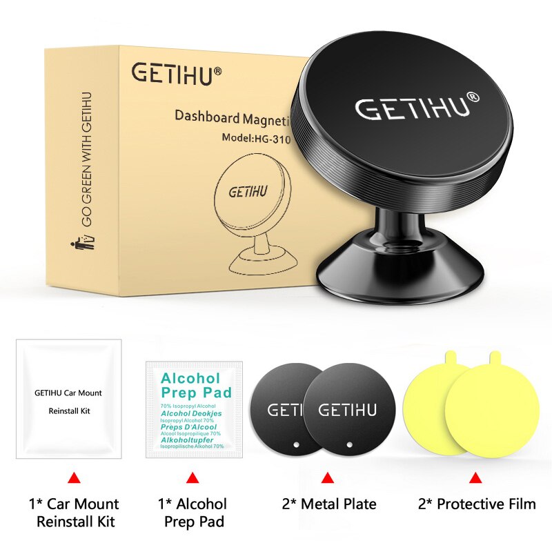 Support de téléphone magnétique pour voiture - Kit complet