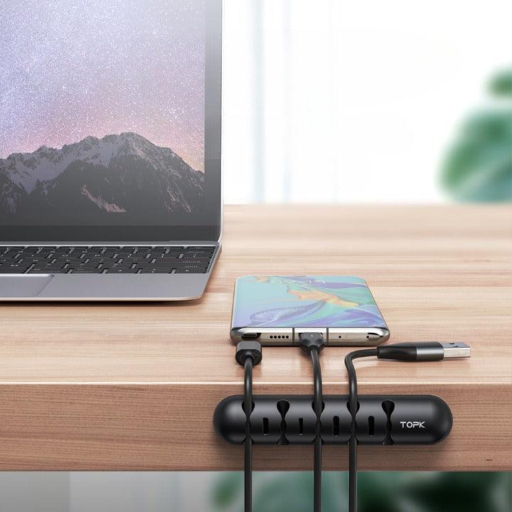 Lot de 2 organisateurs de câbles