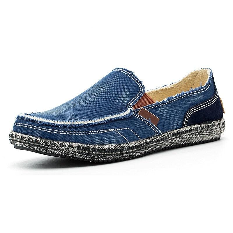 Mocassins en toile denim délavé - Stockmania
