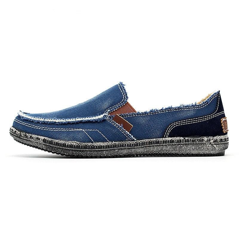 Mocassins en toile denim délavé - Stockmania