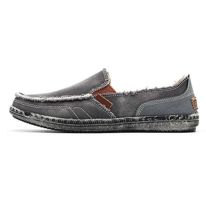 Mocassins en toile denim délavé - Stockmania
