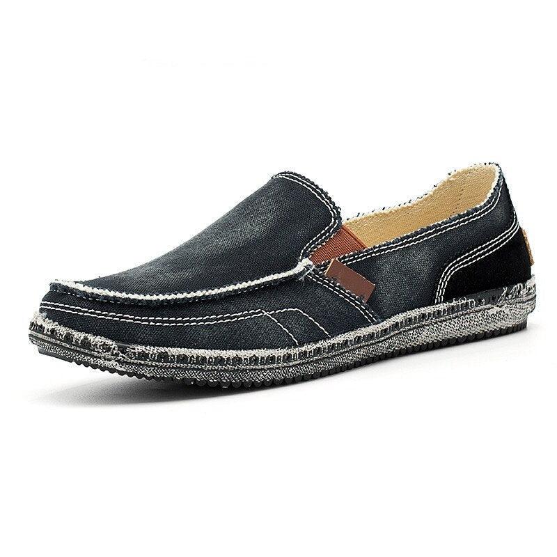 Mocassins en toile denim délavé - Stockmania