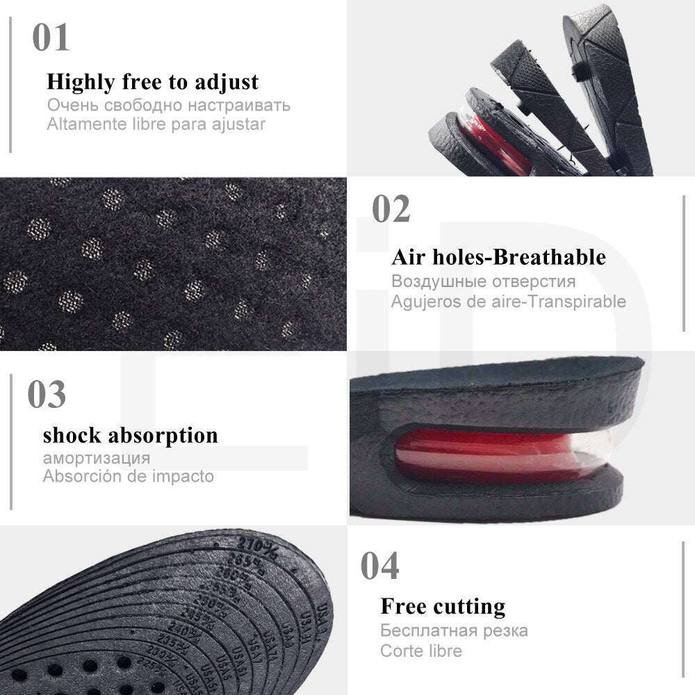 Semelles grandissantes à talonnette réglables