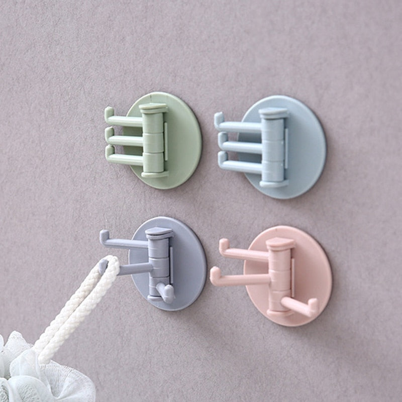 Lot de 3 crochets muraux rotatifs