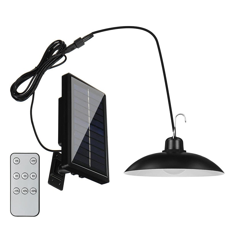 Lampe LED solaire suspendue imperméable avec télécommande
