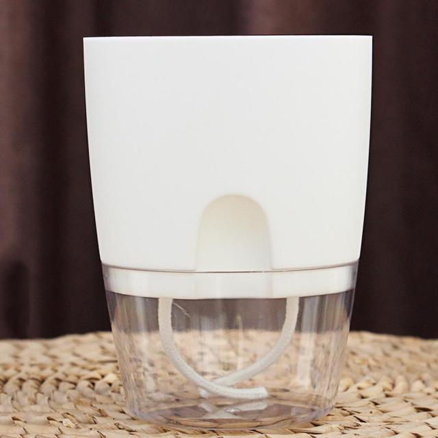 2 Pots de fleurs design - Avec système d'auto-irrigation - Stockmania