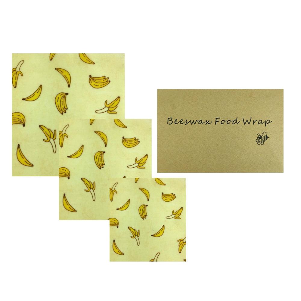 BEE WRAP - Lot de 3 Films alimentaires réutilisables cire d'abeille - Stockmania