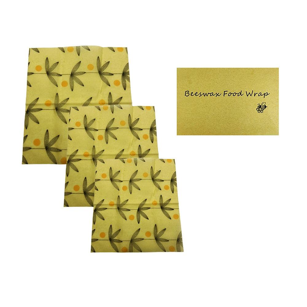 BEE WRAP - Lot de 3 Films alimentaires réutilisables cire d'abeille - Stockmania