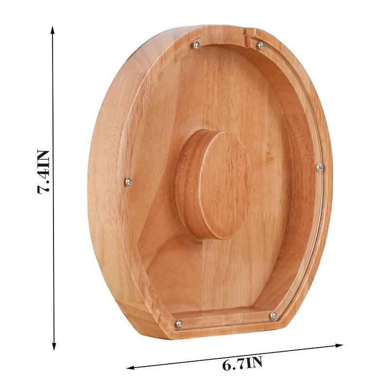 Tirelire en forme de lettre et en bois - Stockmania