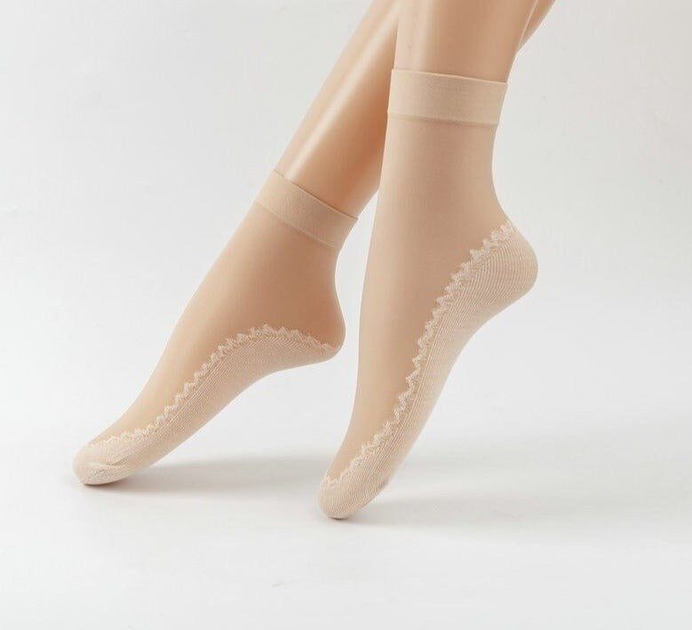 4x Bas transparents et antidérapants