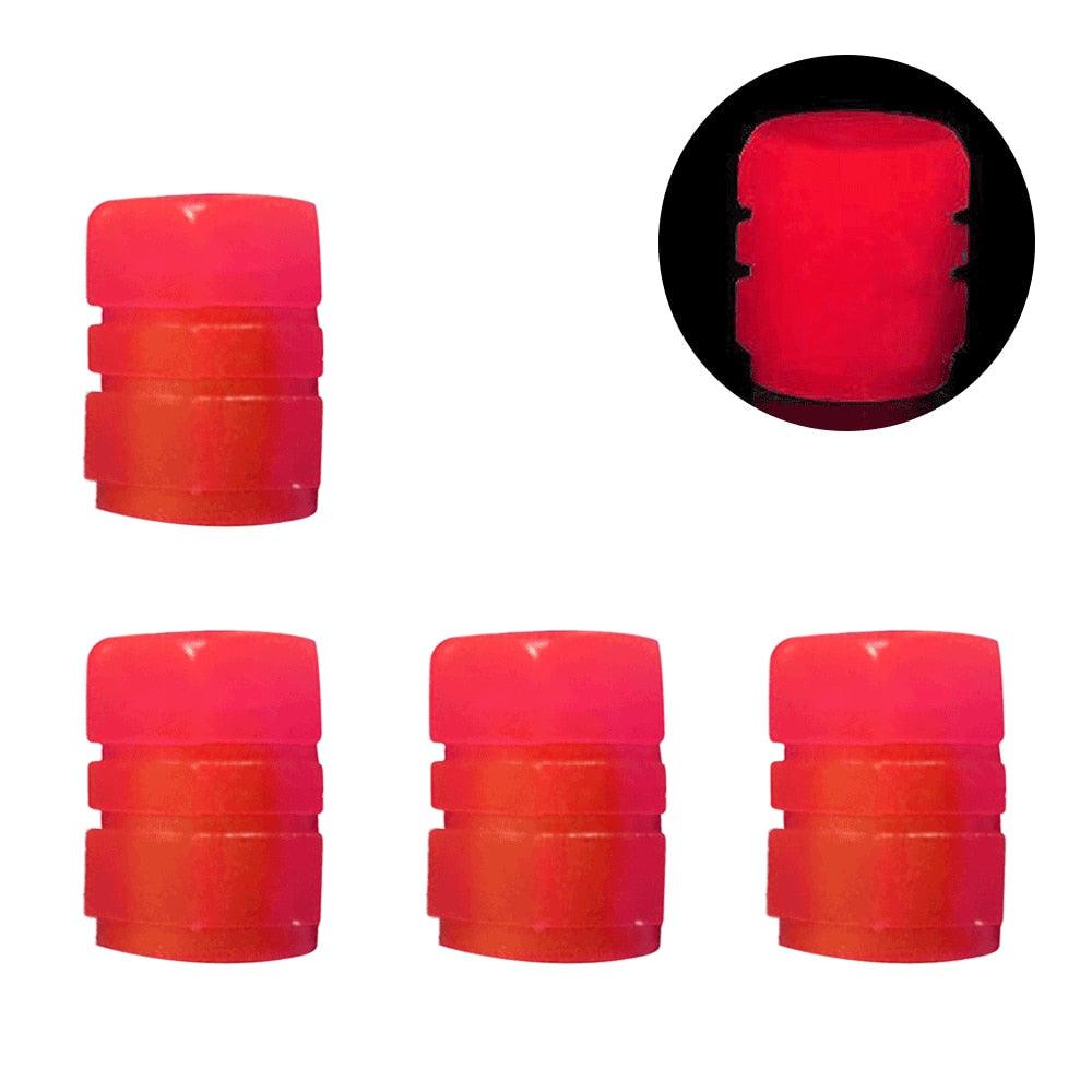 4x Bouchon de valve fluorescent pour pneus - Stockmania