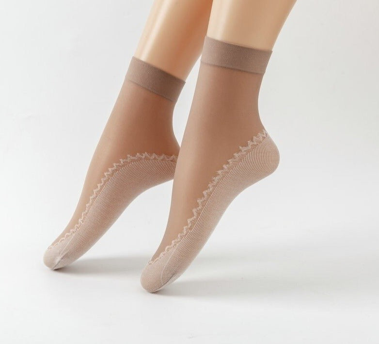 4x Bas transparents et antidérapants