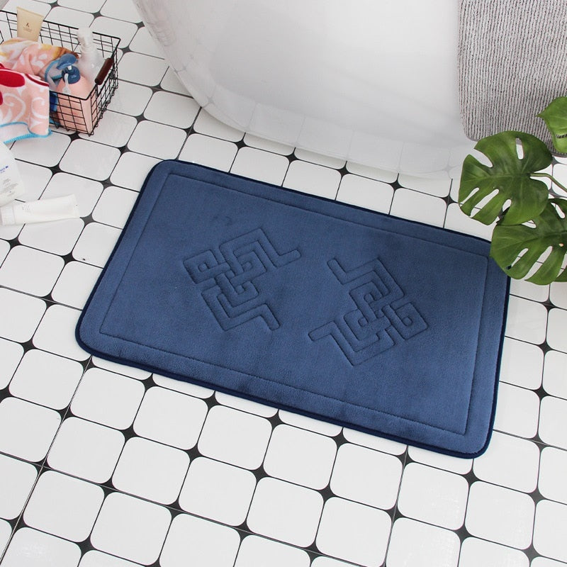 Tapis de bain pavé ultra absorbant