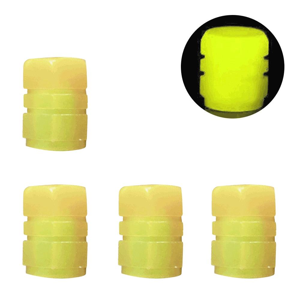 4x Bouchon de valve fluorescent pour pneus - Stockmania