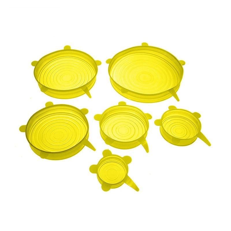 Lot de 12 Couvercles en silicone extensible