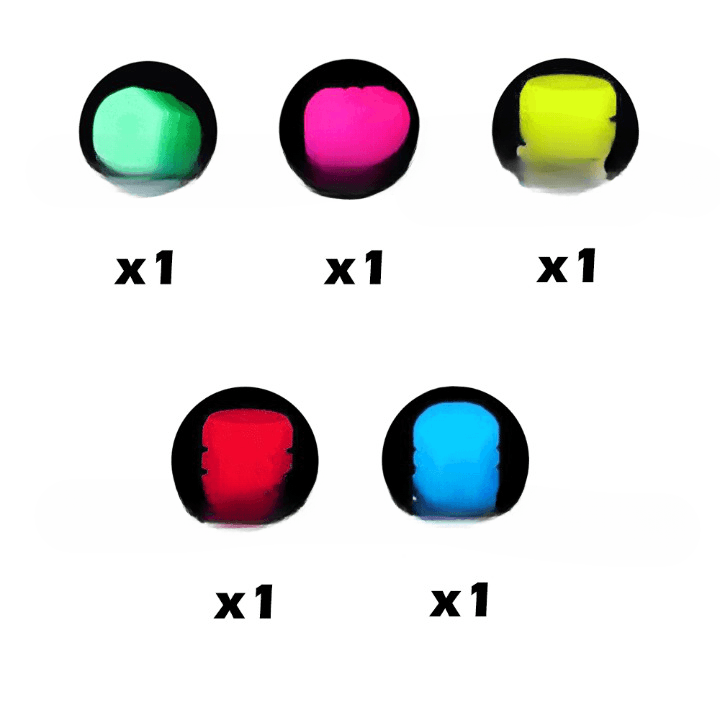 4x Bouchon de valve fluorescent pour pneus - Stockmania