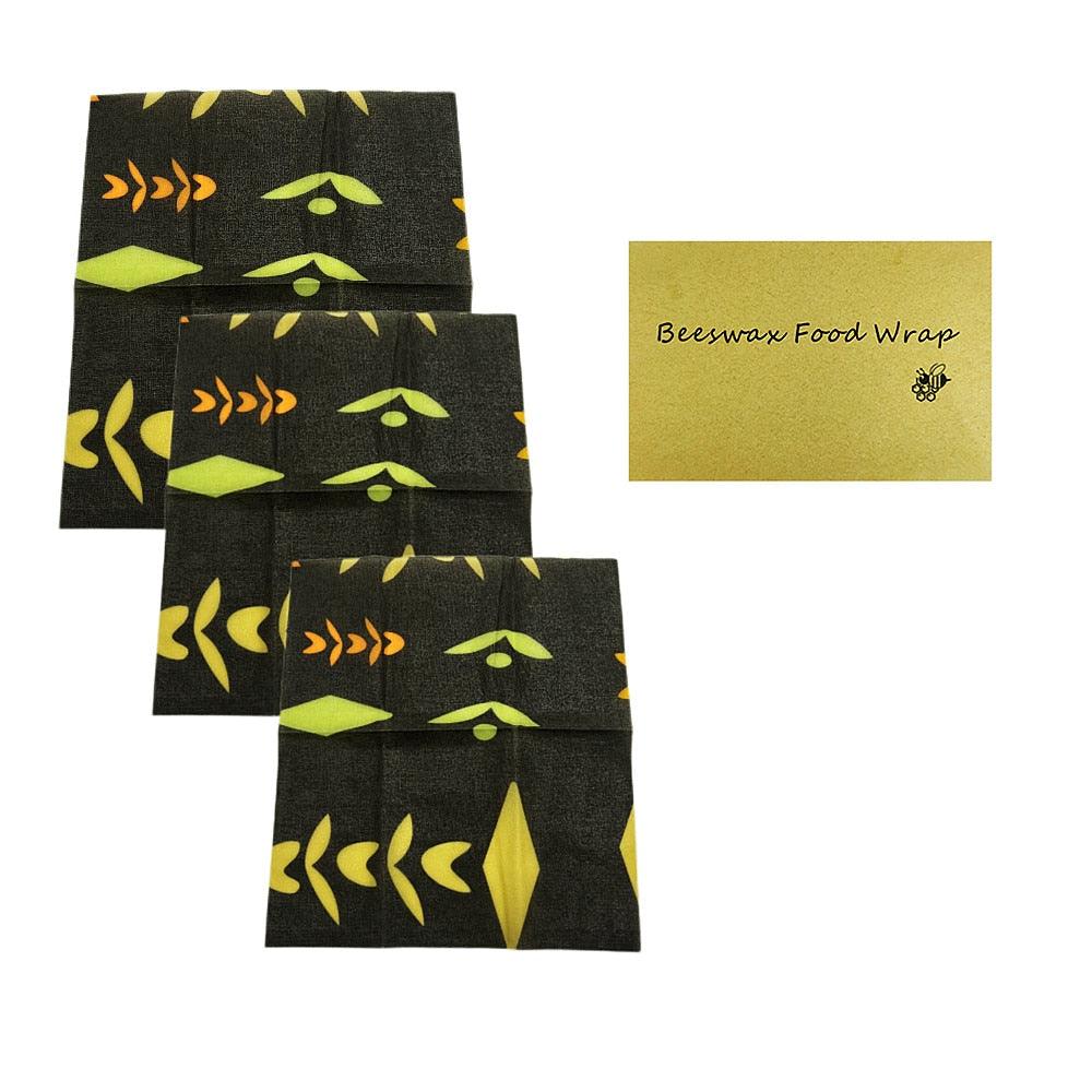 BEE WRAP - Lot de 3 Films alimentaires réutilisables cire d'abeille - Stockmania
