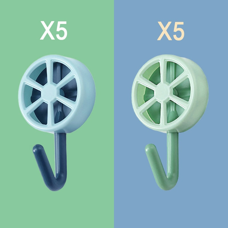 Lot de 10 crochets muraux auto-adhésifs colorés