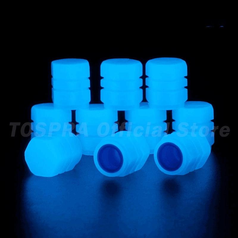 4x Bouchon de valve fluorescent pour pneus - Stockmania