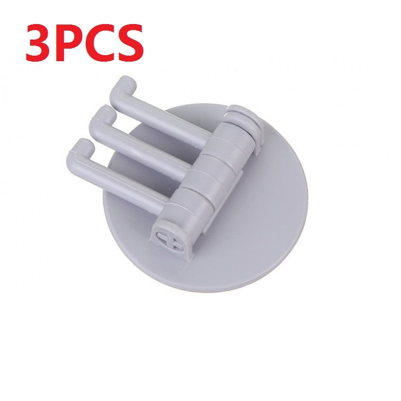 Lot de 3 crochets muraux rotatifs