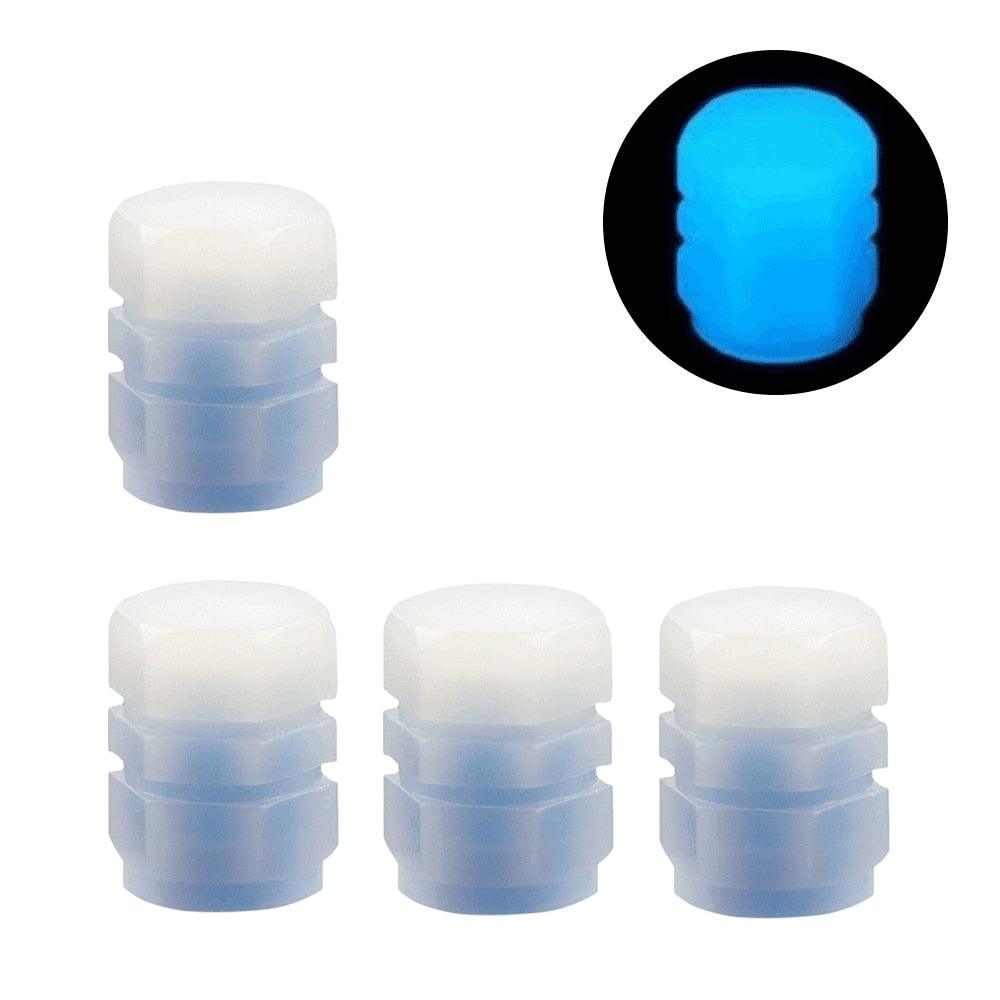 4x Bouchon de valve fluorescent pour pneus - Stockmania