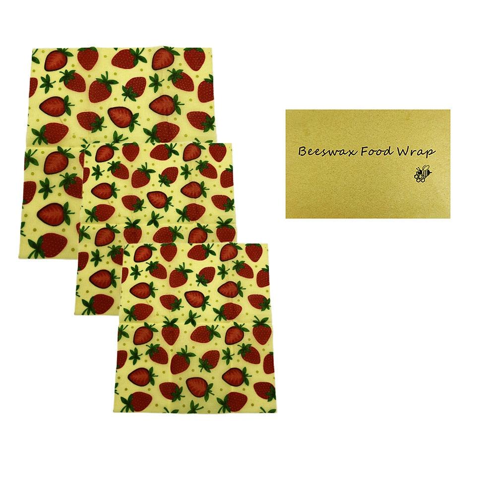BEE WRAP - Lot de 3 Films alimentaires réutilisables cire d'abeille - Stockmania