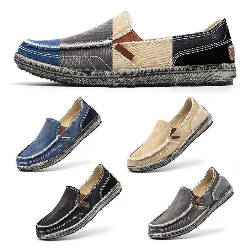 Mocassins en toile denim délavé - Stockmania