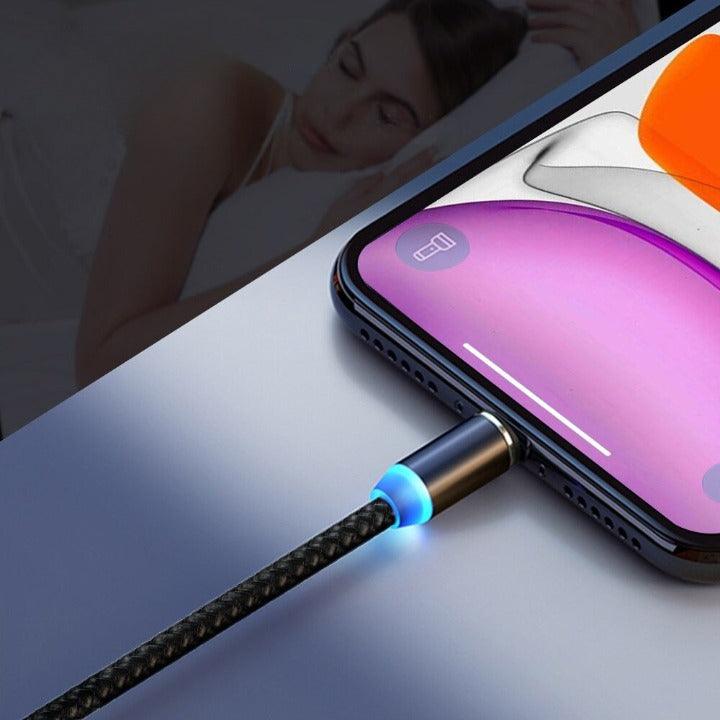 Câble USB tressé et aimanté - 2 mètres