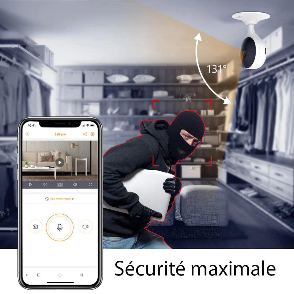 Caméra d'intérieur 1080P + Carte SD 32GB OFFERTE - Stockmania