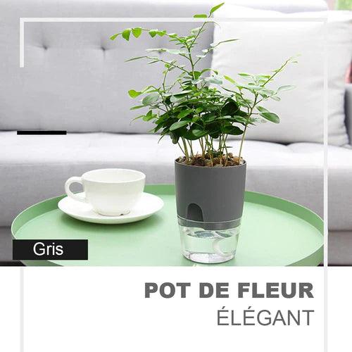 2 Pots de fleurs design - Avec système d'auto-irrigation - Stockmania