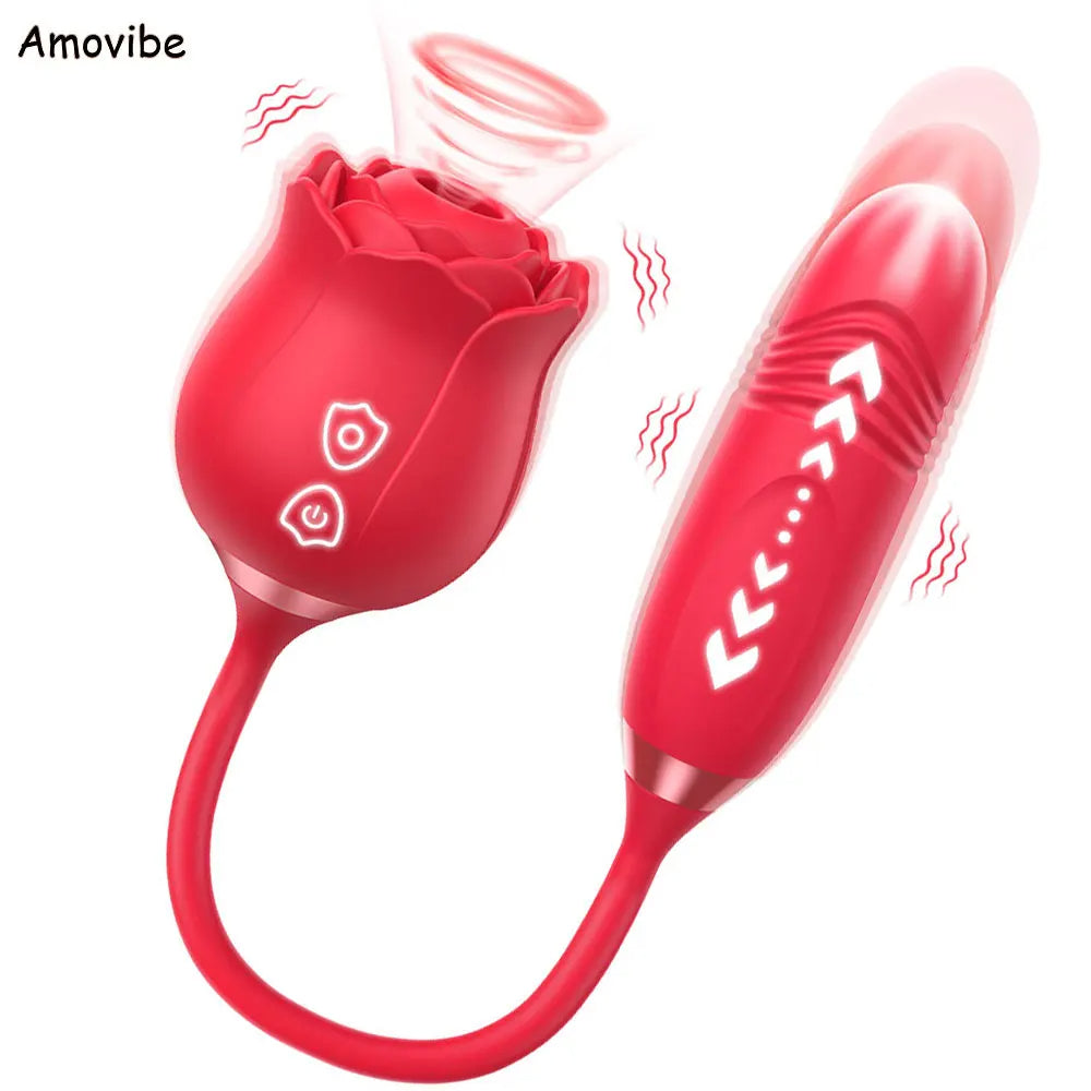 ROSE VIBRATOR - Sextoys 3 en 1