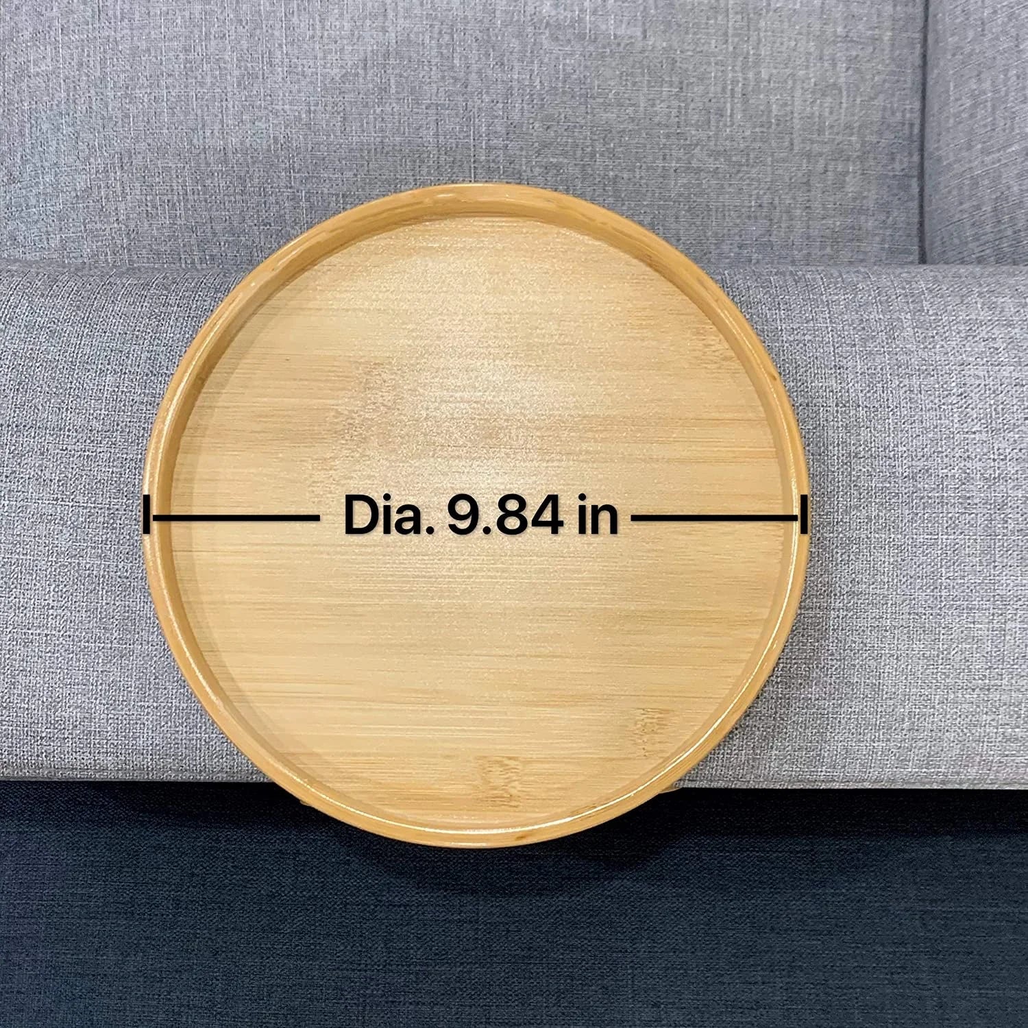 Plateau bambou pliable pour accoudoir de canapé — snacks, boissons & télécommande