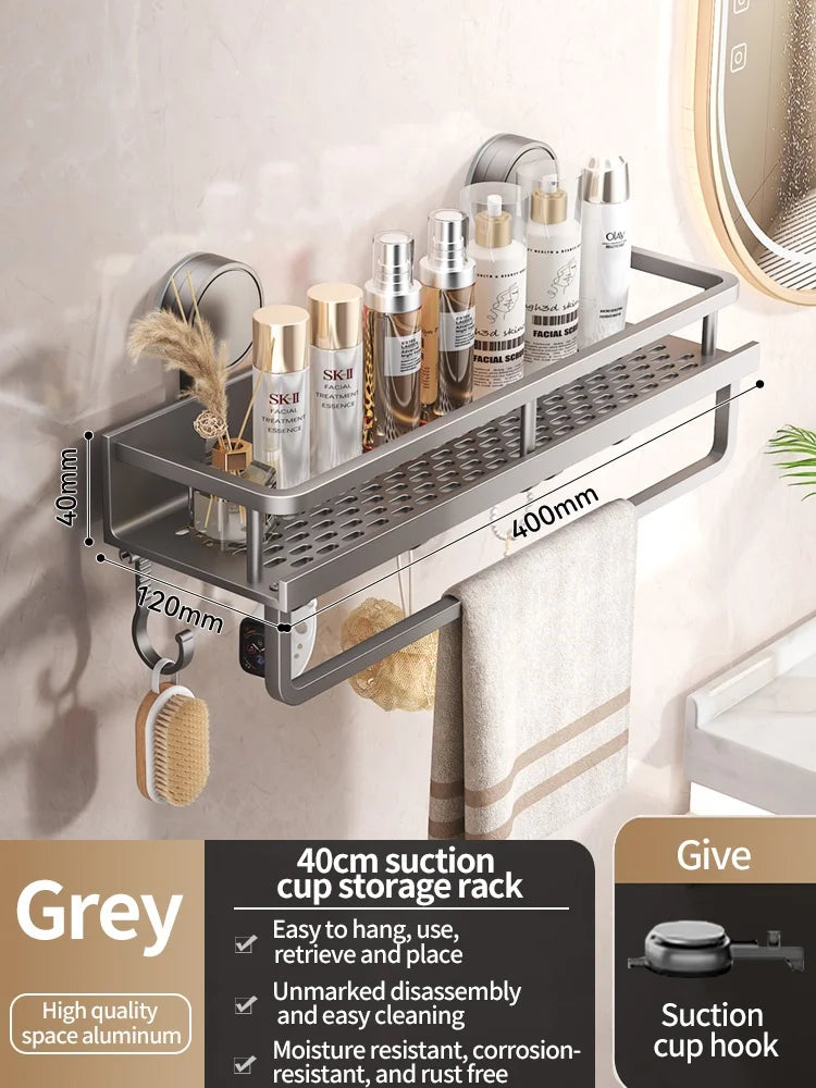 Étagère de Douche Murale Sans Perçage à Ventouse