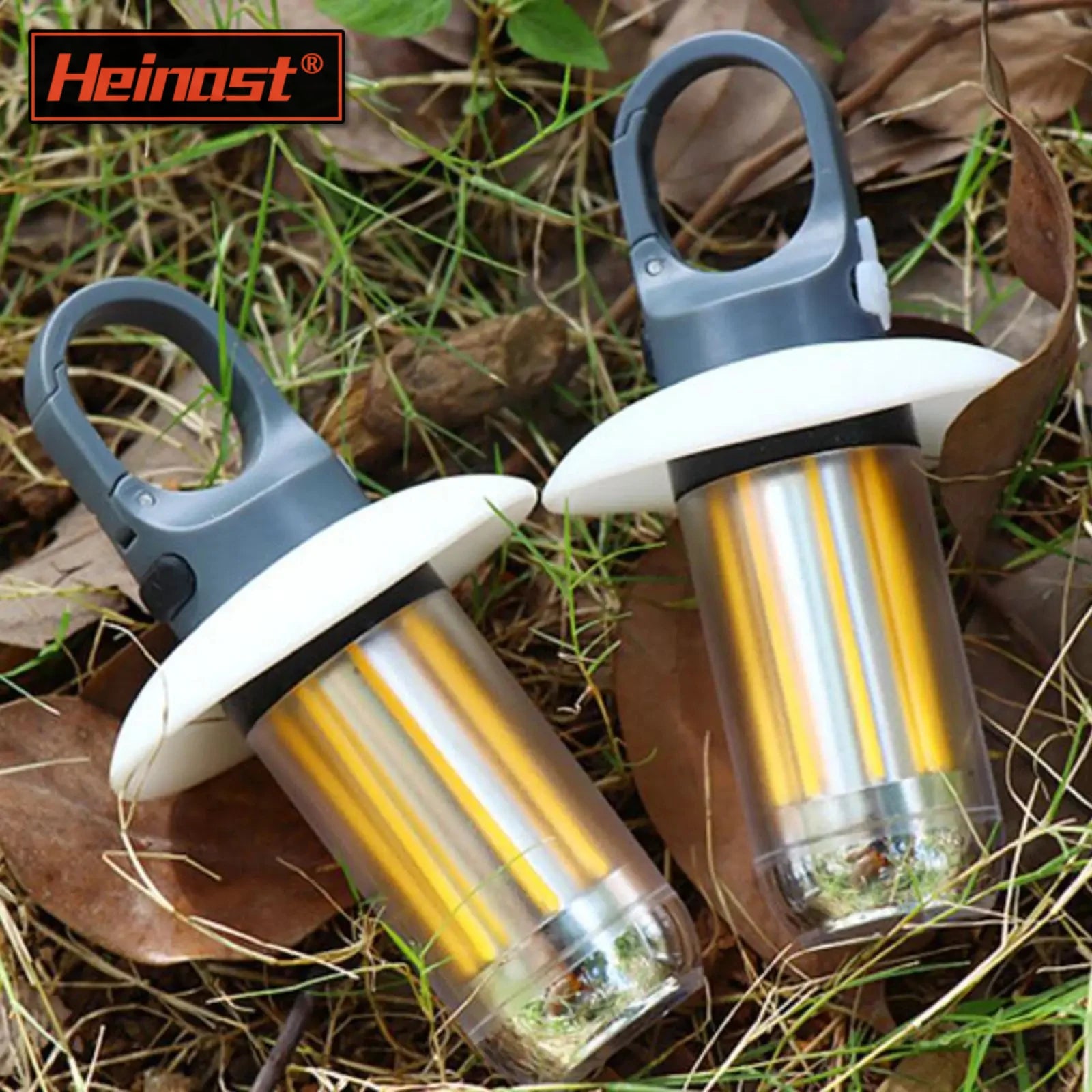 Lot de 2 Lampes Torche de Camping Rechargeable avec Mousqueton 5 Modes d’Éclairage & 8 LED - Idéale Tente, Randonnée & Extérieur