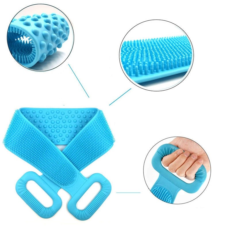 Brosse de douche exfoliante en silicone