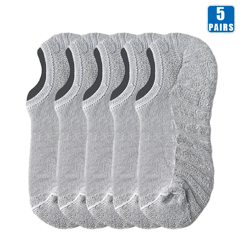 Chaussettes Invisibles Respirantes en Coton Texturé Antidérapant - Homme
