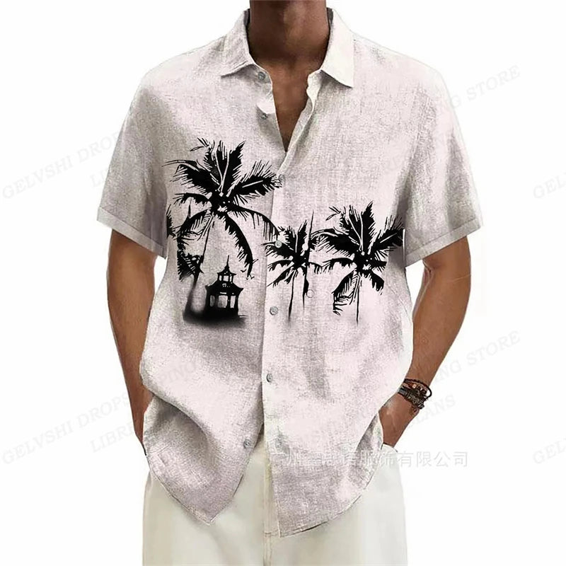Chemise Hawaïenne à Manches Courtes & Motifs Tropicaux
