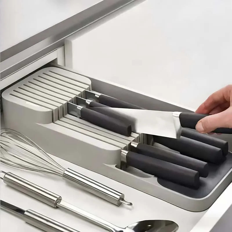 Organisateur Pratique à Tiroir pour Couteaux de Cuisine