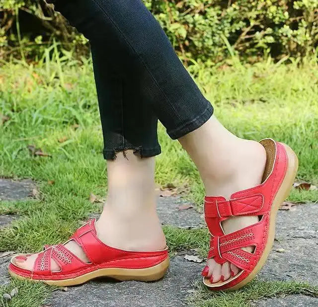 Sandales Mules Orthopédiques à Plateforme Femme – Multi-Brides