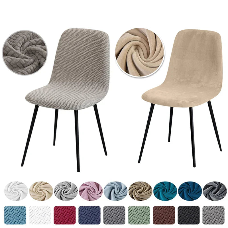 Housse de Chaise en Velours Extensible