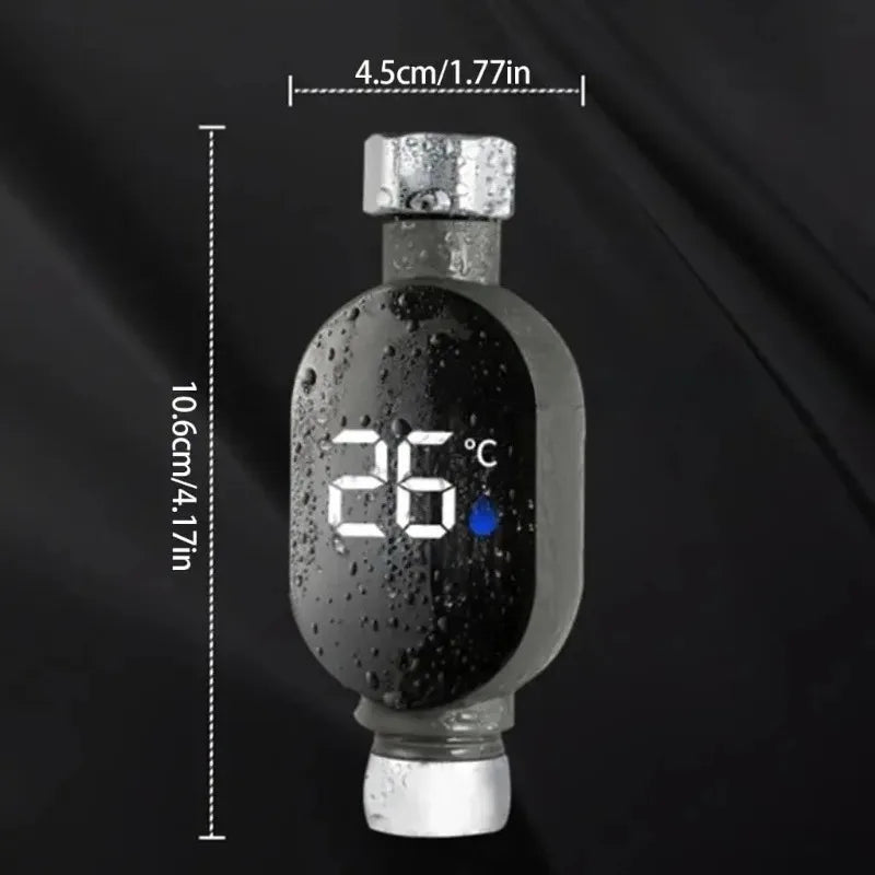 Thermomètre de Douche Numérique LED Installation Facile sur Robinet et Pommeau - 1 ACHETÉ = 1 OFFERT