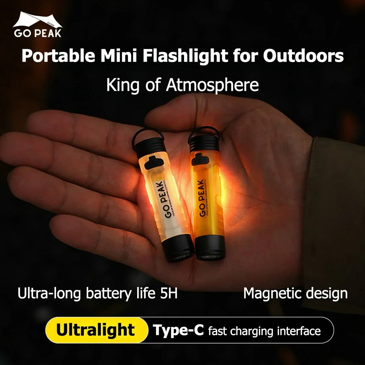 Mini Lampe de Poche LED Magnétique Rechargeable – Compacte et Portable pour Camping, Outdoor & Urgences