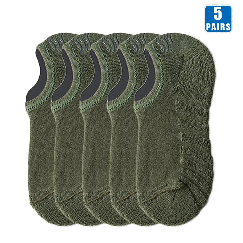 Chaussettes Invisibles Respirantes en Coton Texturé Antidérapant - Homme