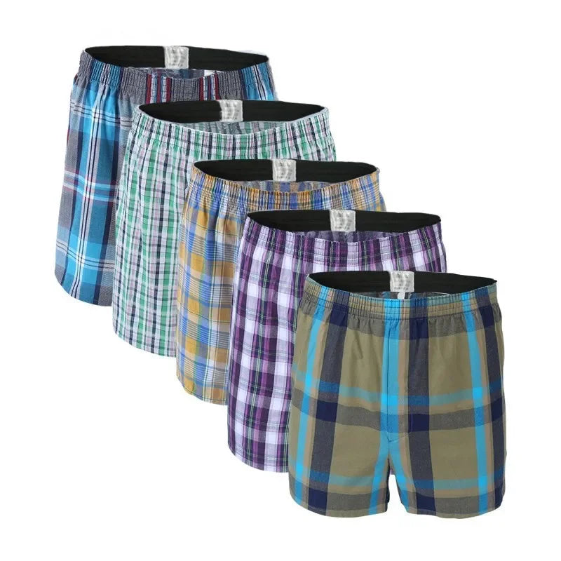 Lot de 5 Boxers Homme en Coton Respirant – Sous-Vêtements Confort Grande Taille