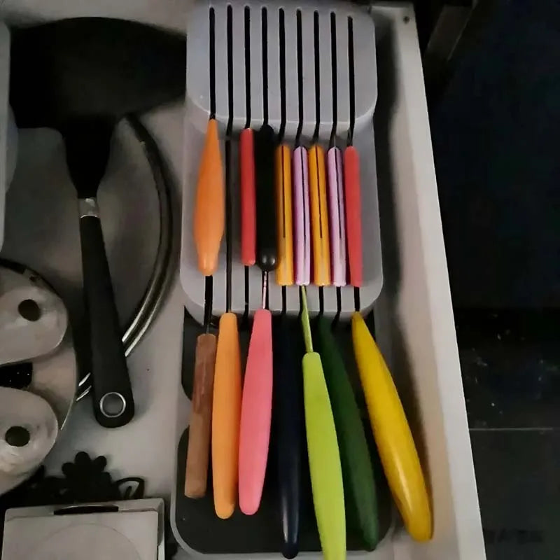 Organisateur Pratique à Tiroir pour Couteaux de Cuisine