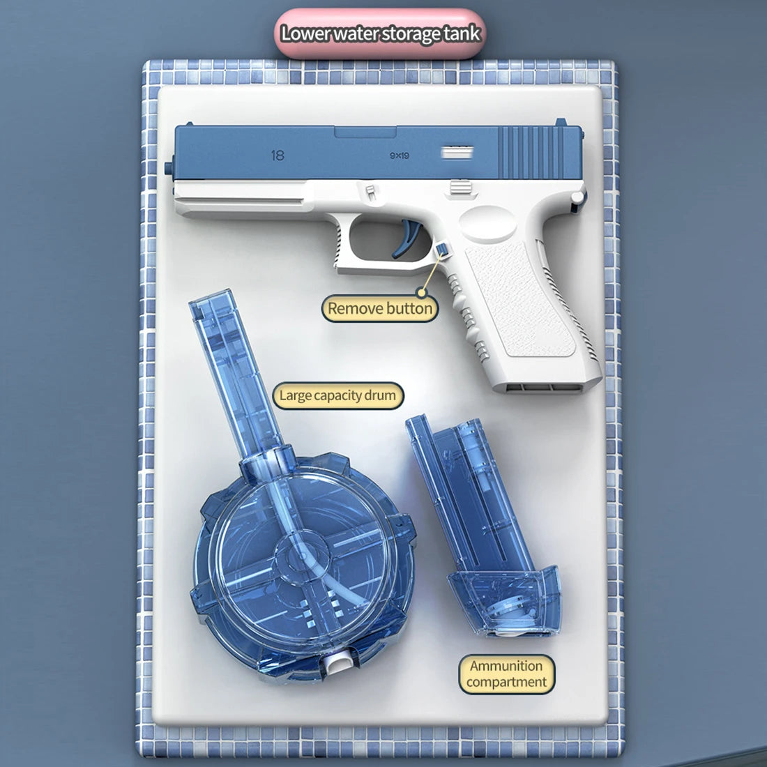 Pistolet à eau électrique rechargeable — haute pression