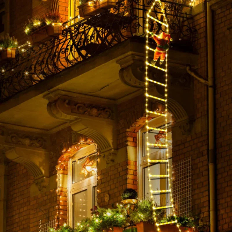 Échelle Père Noël à LED 1.5/3M - 8 Modes de Lumière