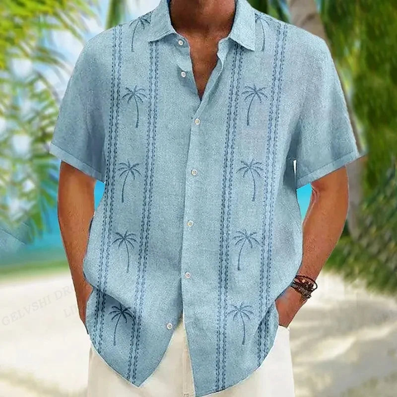 Chemise Hawaïenne à Manches Courtes & Motifs Tropicaux