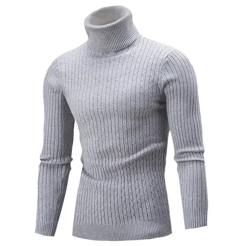 Pull Col roulé torsadé chaud pour homme